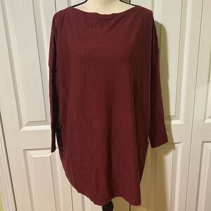 Miracle Fashion Women's Burgundy Pullover Sweater